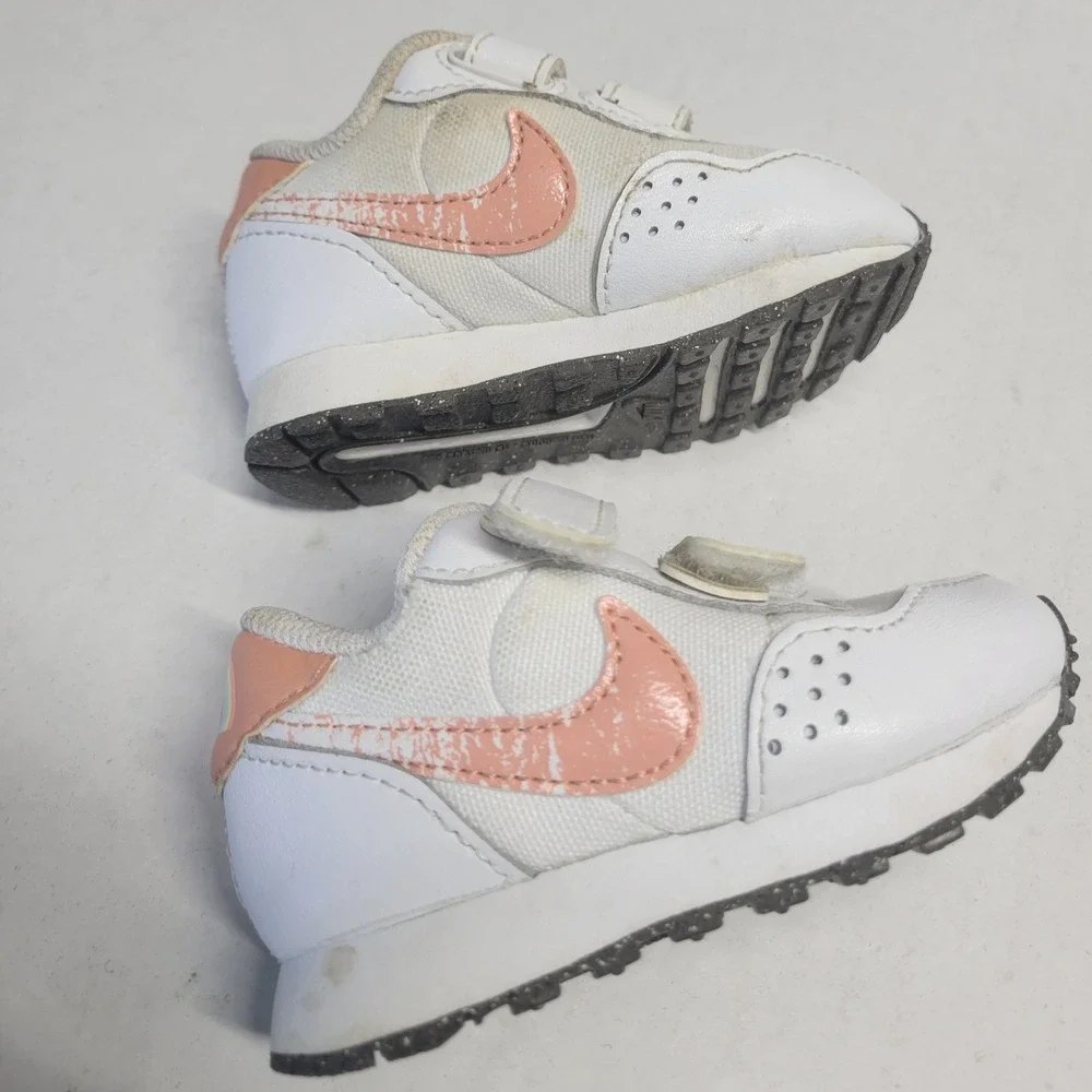 Nike MD Valiant TD Infant Sneakers White Peach Rainbow‎ DM1272-100 Size 3C